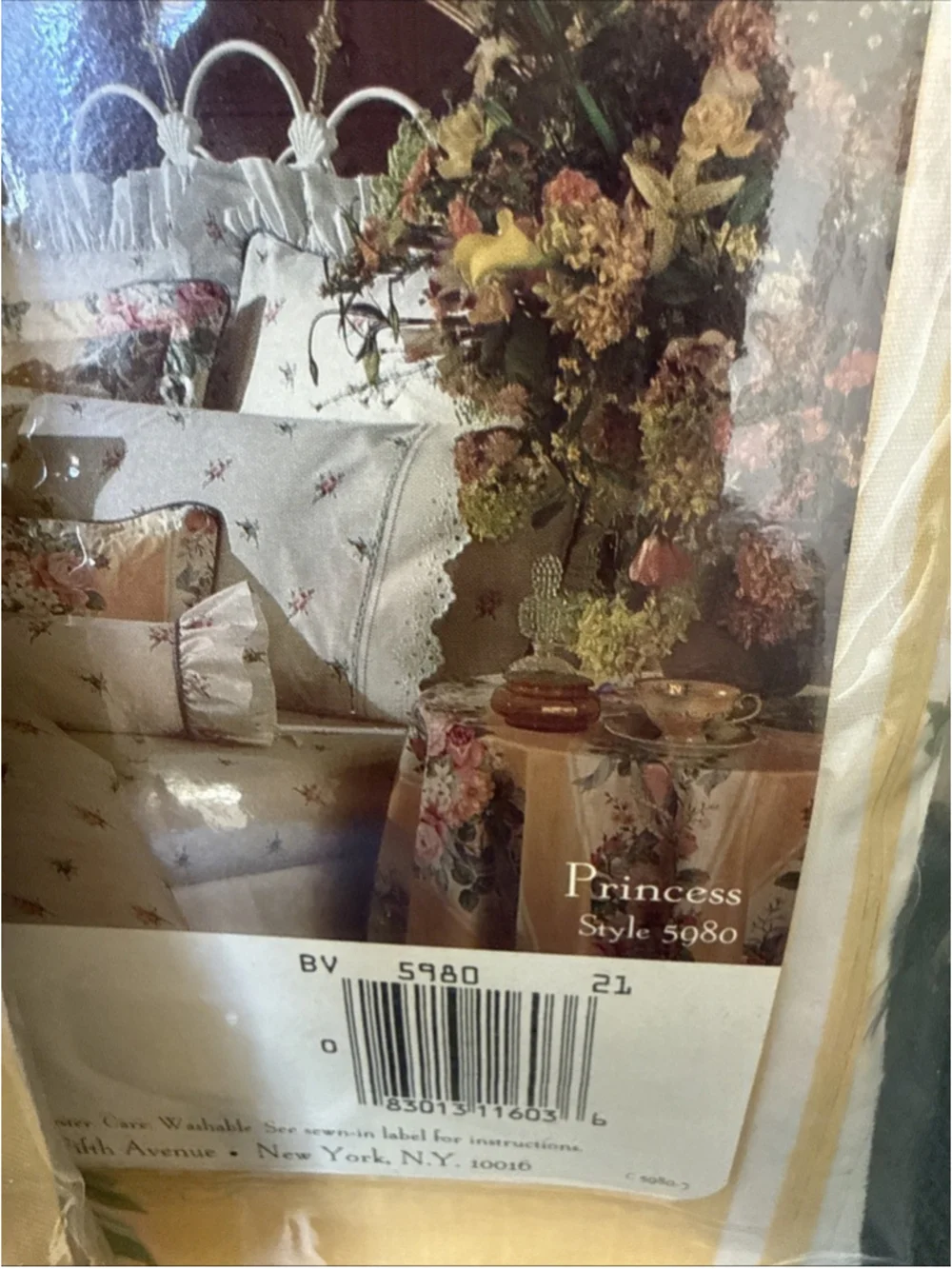 Croscill Princess Yellow Floral Blouson Valance 2 Valances 88x15 Style 5980 New